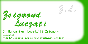 zsigmond luczati business card